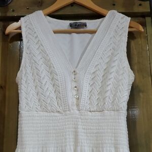Elegant Cream Midi Dress